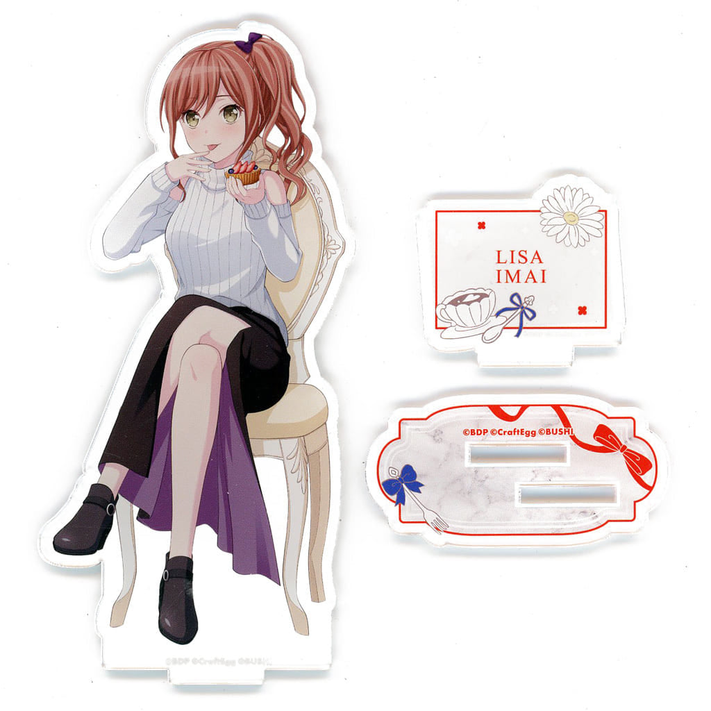 Lisa Imai BanG Dream! Girls Band Party! Acrylic Stand Sweets x Flower Tea Party! Version Sweets Flower Tea Party! in Loft Exclusive Acrylic Stand [USED]