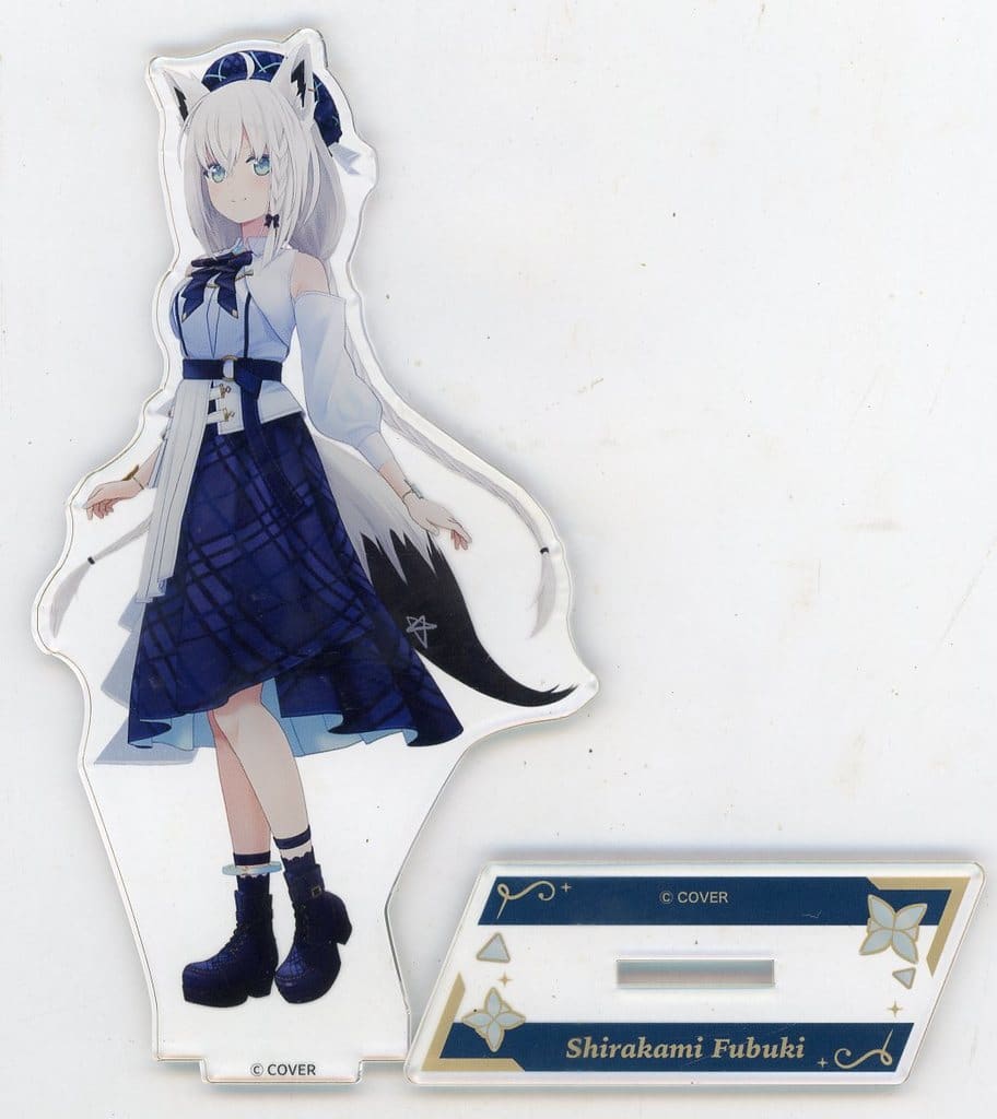 Shirakami Fubuki VTuber Hololive 3D Acrylic Stand Blue Journey Costume Ver. Blue Journey 1st Live Yoake no Uta Exclusive Acrylic Stands [USED]