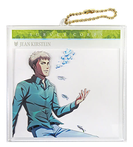 Jean Kirstein Newly Drawn Illustration Underwater Floating Ver. Attack on Titan SNS Style Big Acrylic Key Chain Kawasui Kawasaki Aquarium: Kyojin Hisomu Mizube o Chosa Seyo Limited Key Chain [USED]