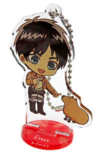 Ellen Yeager Attack on Titan Chibi Chara Trading Acrylic Stand Key Chain Kawasui Kawasaki Aquarium: Kyojin Hisomu Mizube o Chosa Seyo Limited Key Chain [USED]