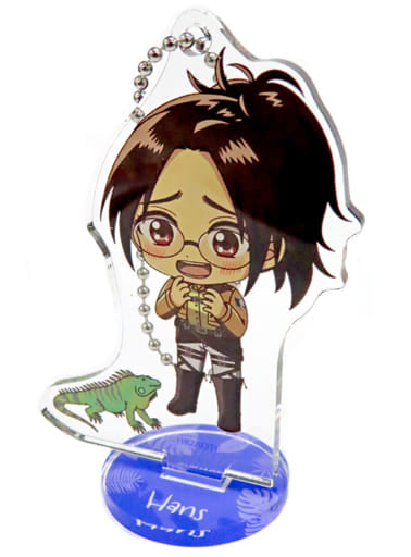 Hange Zoe Attack on Titan Chibi Chara Trading Acrylic Stand Key Chain Kawasui Kawasaki Aquarium: Kyojin Hisomu Mizube o Chosa Seyo Limited Key Chain [USED]