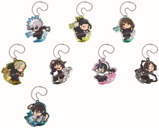 Satoru Gojo, etc. Jujutsu Kaisen Season 2 Pyoncolle Acrylic Keychain All 8 Types Set Key Chain [USED]