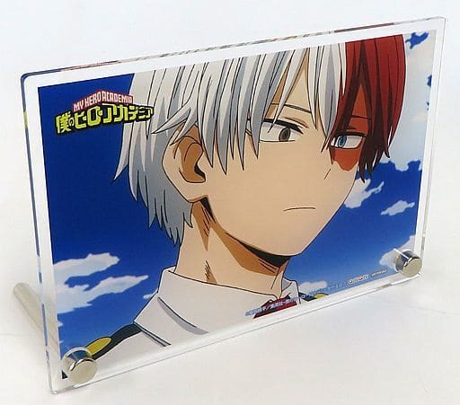 My Hero Academia Shoto Todoroki Mini Acrylic Character Plate amiami Limited Bonus for Purchasing Connect Collection Shoto Todoroki Uniform Ver. 1/8 PVC Figure Acrylic Stands [USED]