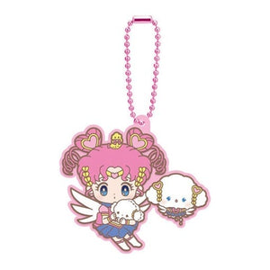 Sailor Chibi Chibi Moon Cogimyun Sailor Moon Cosmos X Sanrio Characters Rubber Mascot 01 Key Chain [USED]