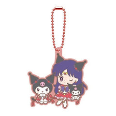 Eternal Sailor Mars Kuromi Sailor Moon Cosmos X Sanrio Characters Rubber Mascot 01 Key Chain [USED]