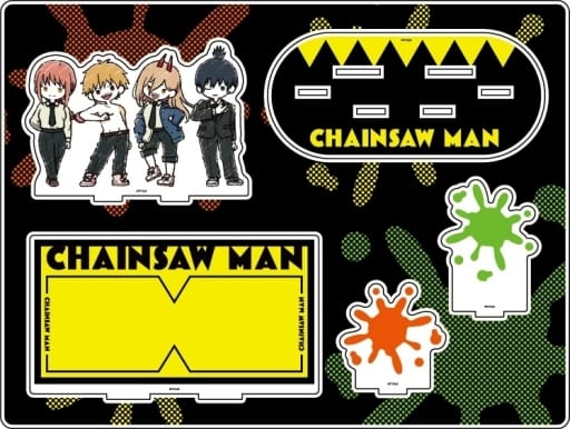Chainsaw Man Denji & Others 2 Group Design Acrylic Diorama Graph Art Illustration Acrylic Stands [USED]
