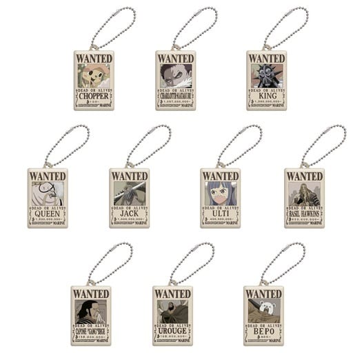 Charlotte Katakuri, etc. One Piece Wanted Plate Part 5 All 10 Types Set Key Chain [USED]
