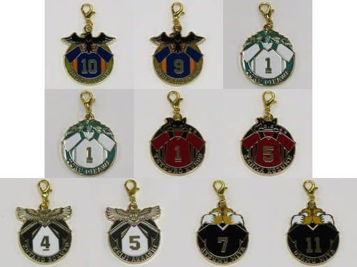 Tobio Kageyama, etc. Haikyu!! Trading Uniform Metal Charm All 10 Types Set Charm [USED]