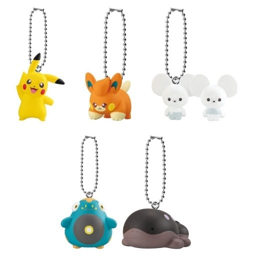 Pawmi, etc. Pokemon Swing Collection 07 All 5 Types Set Key Chain [USED]