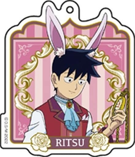 Ritsu Kageyama Mob Psycho 100 III Newly Drawn Acrylic Key Chain Collection Alice in Wonderland Ver. Pop Up Shop Limited Key Chain [USED]