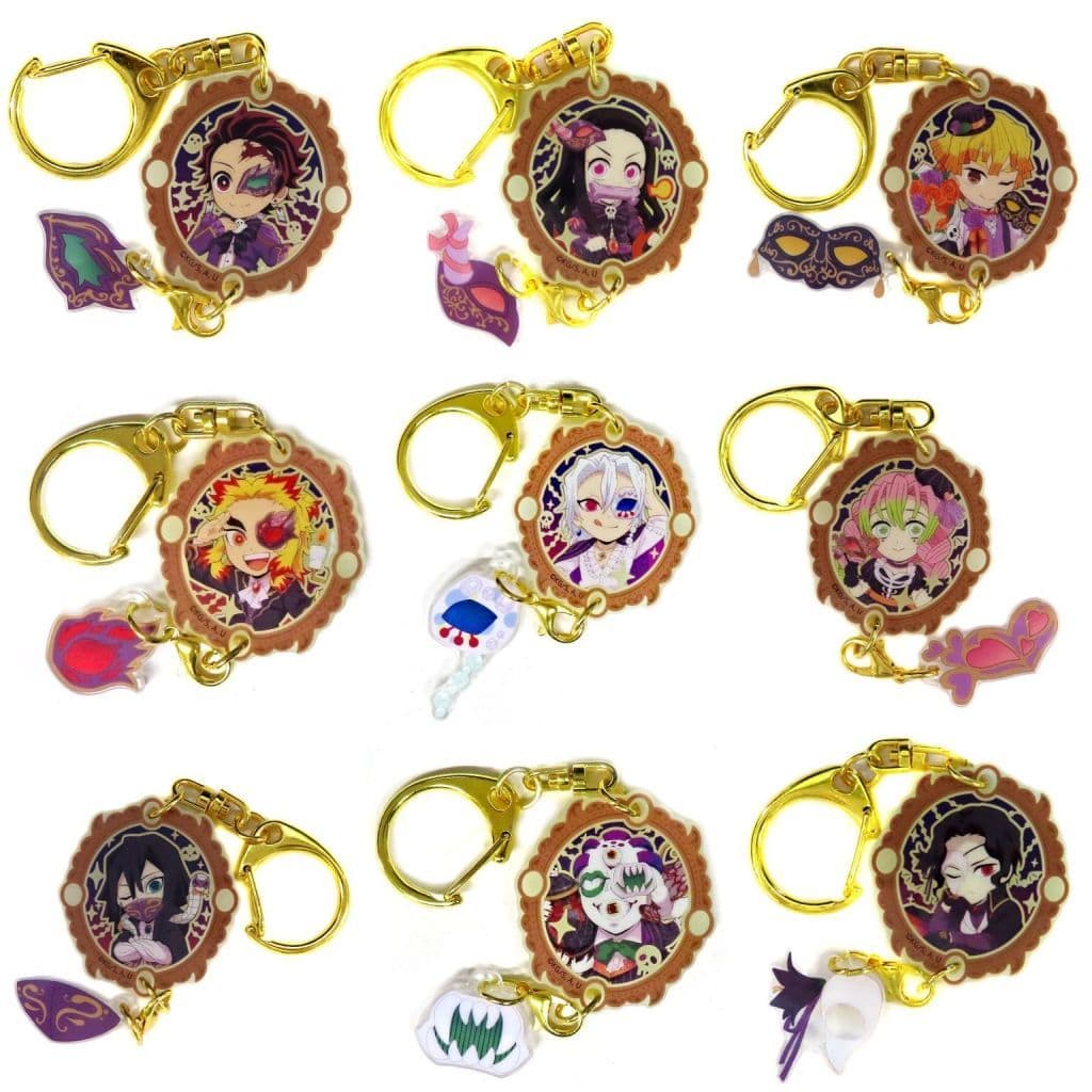 Mitsuri Kanroji, etc. Demon Slayer: Kimetsu no Yaiba Random Luminous Yurayura Charm A Ufotable Cafe Halloween 2023 Masquerade Limited All 9 Types Set Charm [USED]