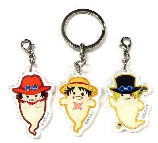 Luffy Ace Sabo One Piece Have a Break! Series Icing Cookie Pattern Triple Key Chain Key Chain [USED]