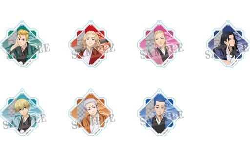 Ken Ryuguji, etc. Tokyo Revengers Acrylic Keychain Collection Japanese Umbrella Series: Holy Night Battle Arc All 7 Types Set Key Chain [USED]