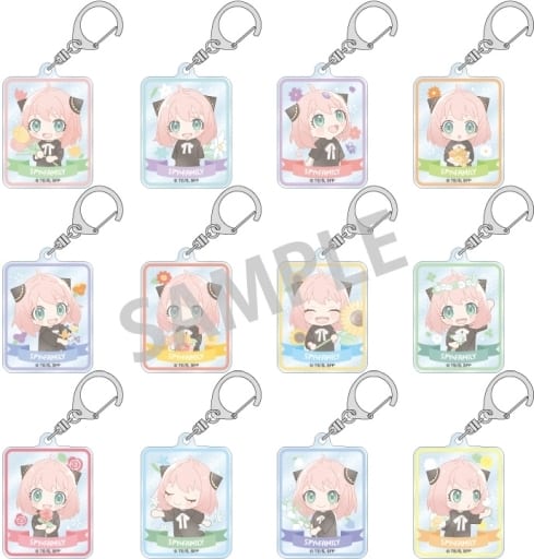 Anya Forger SPY x FAMILY Trading Acrylic Key Chains Flowery All 12 Types Set Key Chain [USED]
