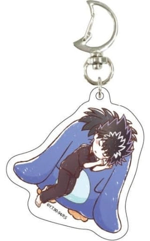 Hiei Yu Yu Hakusho Graph Art Illustration Acrylic Key Chain with Moon-Shaped Eggplant 01 Yumegokochi Ver. Key Chain [USED]