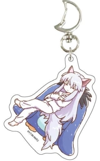 Yoko Kurama Yu Yu Hakusho Graph Art Illustration Acrylic Key Chain with Moon-Shaped Eggplant 01 Yumegokochi Ver. Key Chain [USED]