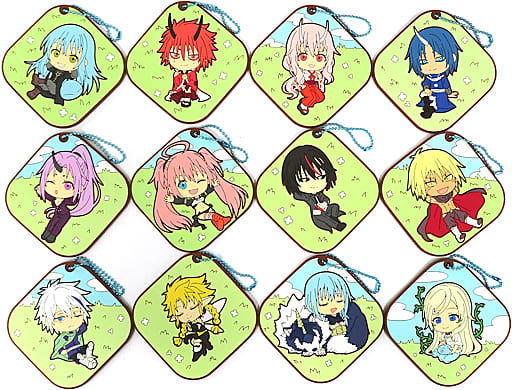 Ramiris, etc. That Time I Got Reincarnated as a Slime Ichiban Kuji Tempest Biyori Rubber Charm Kyun Chara Illustrations Prize E All 12 Types Set Charm [USED]