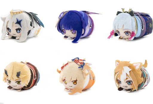 Raiden Shogun, etc. Genshin Mochikororin Plush Mascot Vol.3 All 6 Types Set Plush Toys [USED]