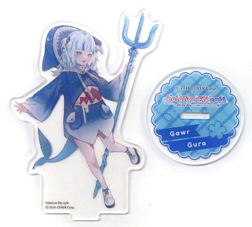 Gawr Gura VTuber Hololive English Acrylic Stand Cafe White Day x Sakura Bloom Taiwan Limited Acrylic Stands [USED]