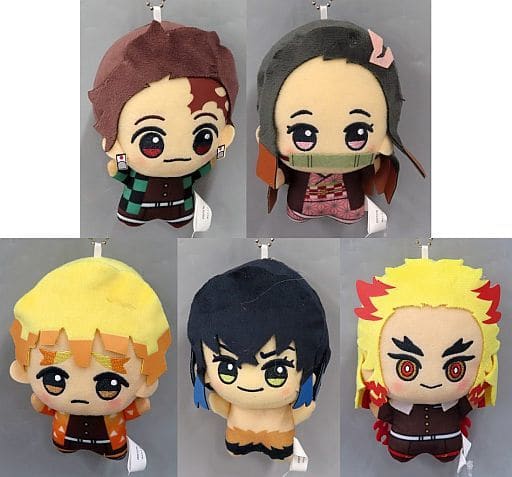 Zenitsu Agatsuma, etc. Demon Slayer: Kimetsu no Yaiba Chibigurumi Vol.1 All 5 Types Set Key Ring [USED]