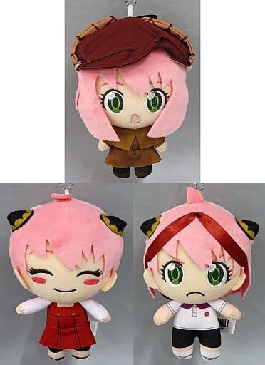 Anya Forger, etc. SPY x FAMILY Plush Mascot Motto Okigae Anya Forger All 3 Types Set Mascot [USED]