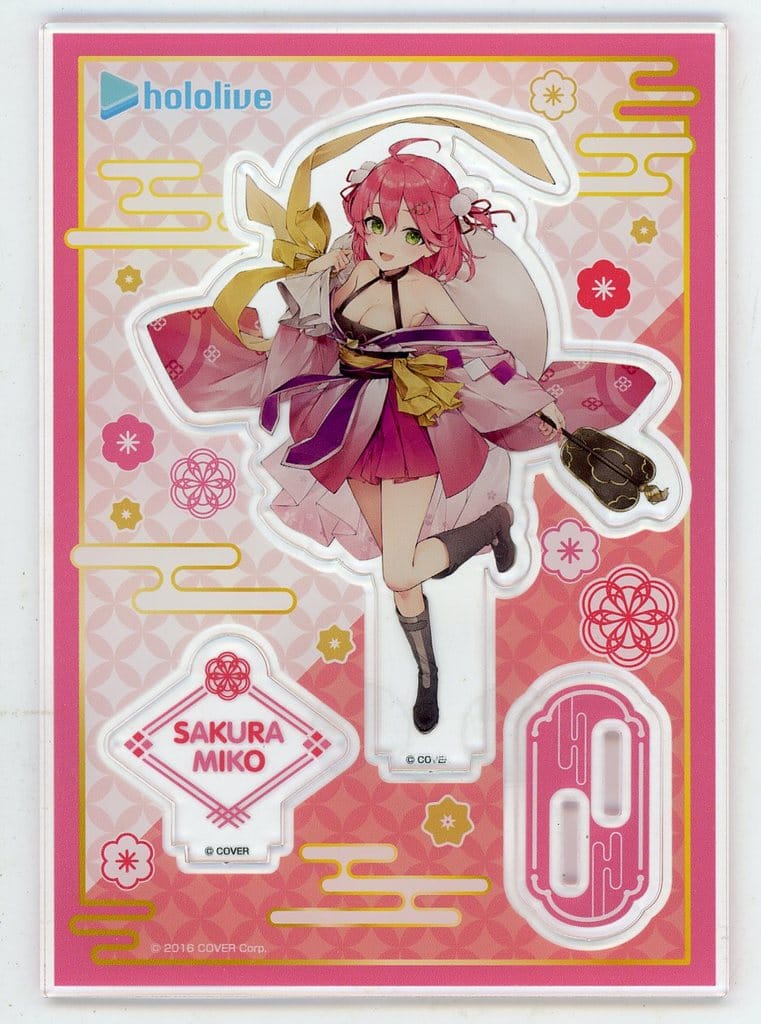 Sakura Miko Seven Lucky Gods Outfit VTuber Hololive Acrylic Stand Post Office Limited Acrylic Stands [USED]
