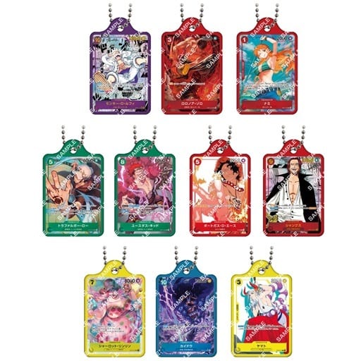 Trafalgar Law, etc. One Piece Card Game Metal Charm All 10 Types Set Charm [USED]