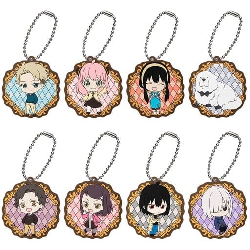 Anya Forger, etc. SPY x FAMILY Capsule Rubber Mascot Plus! 2 All 8 Types Set Key Chain [USED]