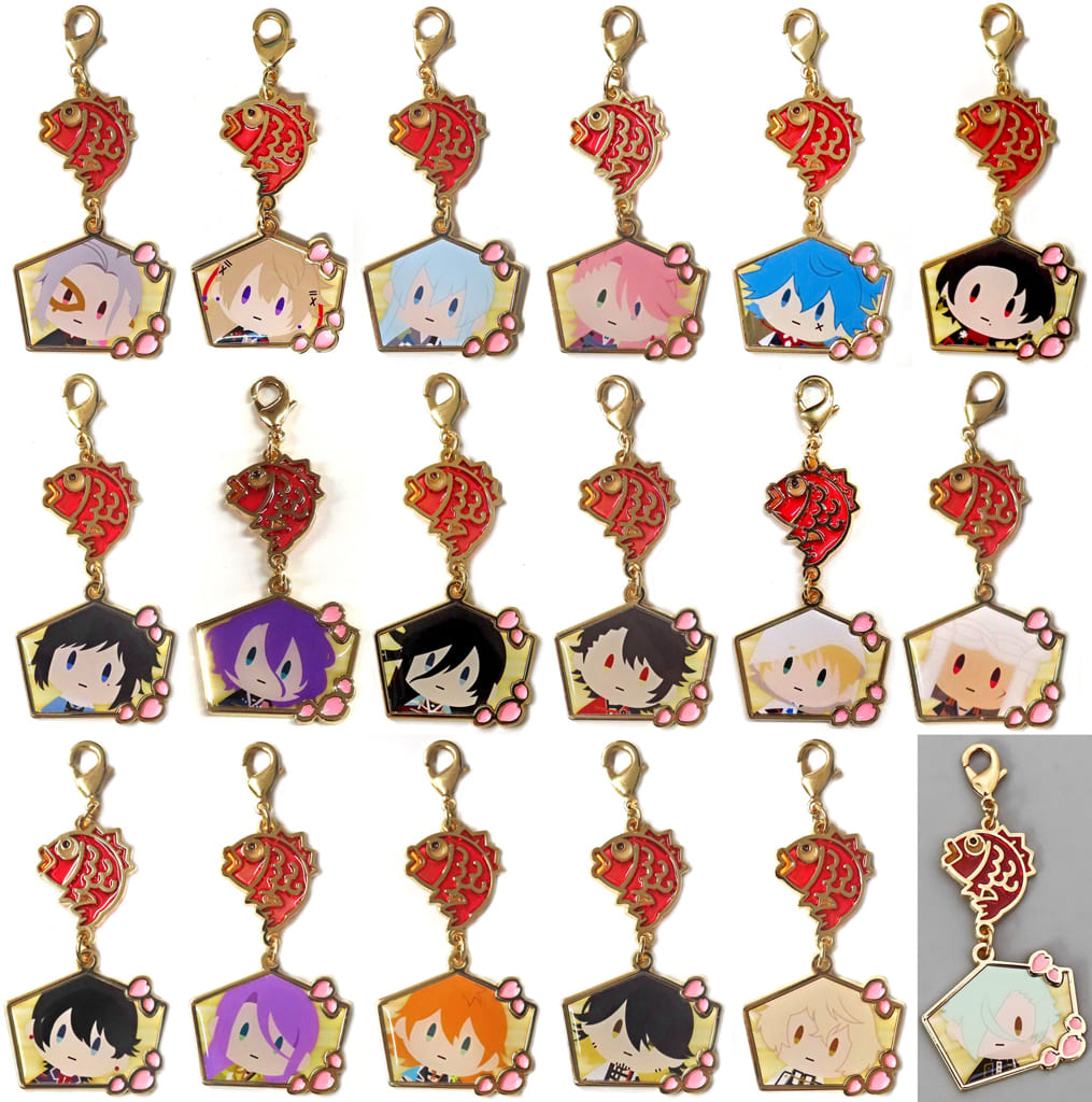 Daihannya Nagamitsu, etc. Touken Ranbu ONLINE Otomo Sanpo Metal Charm Collection C 9th Anniversary of Service Launch Umakuiku Fair Limited All 18 Types Set Charm [USED]