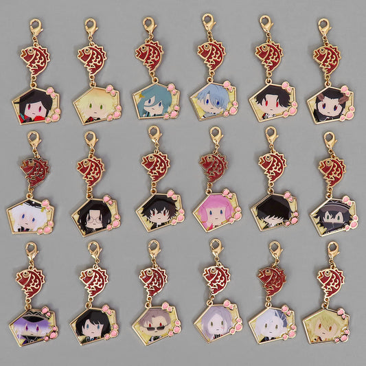 Nansen Ichimonji, etc. Touken Ranbu ONLINE Otomo Sanpo Metal Charm Collection E 9th Anniversary of Service Launch Umakuiku Fair Limited All 18 Types Set Charm [USED]