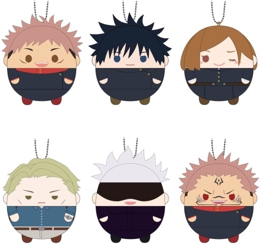 Satoru Gojo, etc. Jujutsu Kaisen Fuwakororin 05 All 6 Types Set Key Chain [USED]