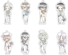 Ranpo Edogawa, etc. Bungo Stray Dogs Retro Chikku Acrylic Key Chain Flower Ver. All 8 Types Set Key Chain [USED]