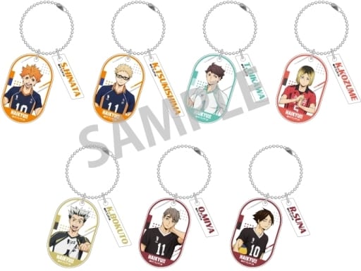 Shoyo Hinata, etc. Haikyu!! Trading Double Parts Keychain A All 7 Types Set Key Chain [USED]