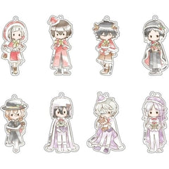 Osamu Dazai, etc. Bungo Stray Dogs Retro Chikku Acrylic Key Chain Christmas Ver. All 8 Types Set Key Chain [USED]