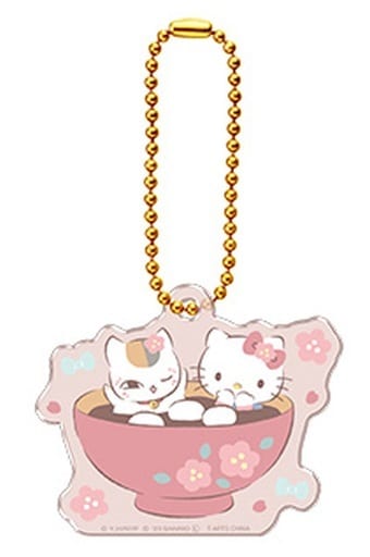 Hello Kitty Nyanko-sensei Natsume's Book of Friends Sanrio Characters Collaboration Acrylic Key Chain Key Chain [USED]