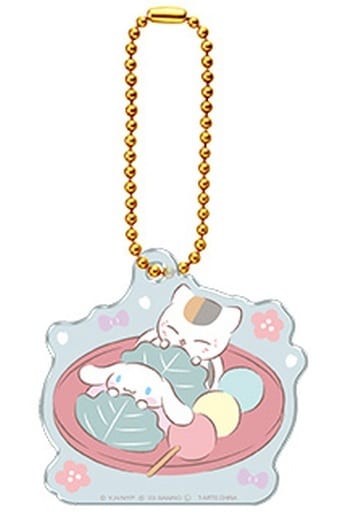 Cinnamoroll Nyanko-sensei Natsume's Book of Friends Sanrio Characters Collaboration Acrylic Key Chain Key Chain [USED]