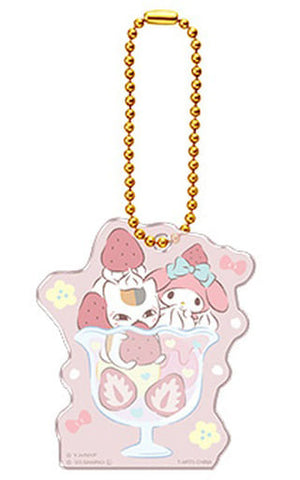 My Melody Nyanko-sensei Natsume's Book of Friends X Sanrio Characters Acrylic Key Chain Key Chain [USED]