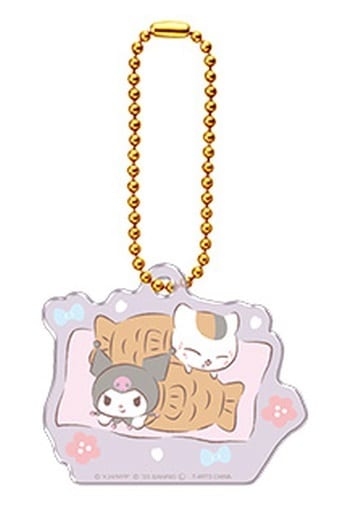 Kuromi Nyanko-sensei Natsume's Book of Friends X Sanrio Characters Acrylic Key Chain Key Chain [USED]