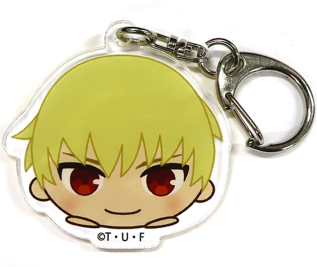 Gilgamesh Fate/stay night: Heaven's Feel Acrylic Charms animate Limited Mochikororin Plush Toy Mascot Box Purchase Bonus Charm [USED]