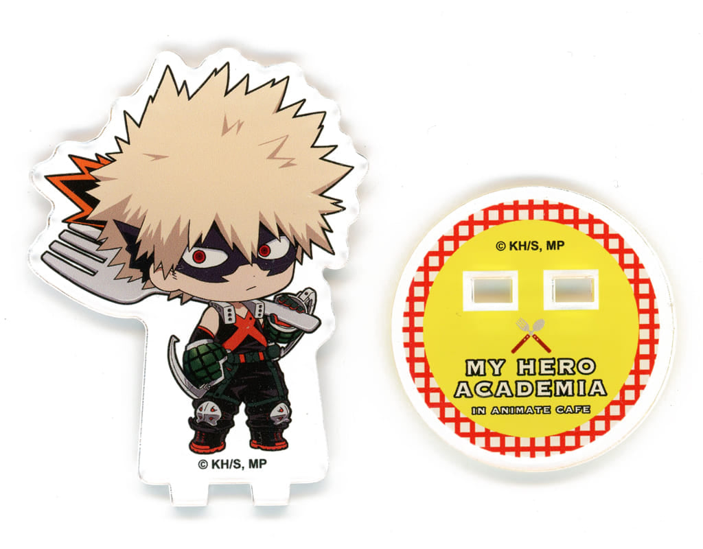 My Hero Academia Katsuki Bakugo Trading Acrylic Keychain Cutlery Ver. A animate cafe Stand Hareza Ikebukuro Limited Acrylic Stands [USED]