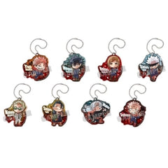 Megumi Fushiguro, etc. Jujutsu Kaisen Pita! Deformed 2nd Opening Acrylic Keychain All 8 Types Set Key Chain [USED]