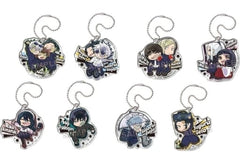 Satoru Gojo, etc. Jujutsu Kaisen Kaigyoku Gyokusetsu Pita! Deformed Opening & Ending Acrylic Key Chain All 8 Types Set Key Chain [USED]