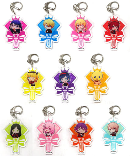 Mem-Cho, etc. Oshi No Ko Penlight Type Acrylic Keychain Red Tokyo Tower Limited All 11 Types Set Key Chain [USED]