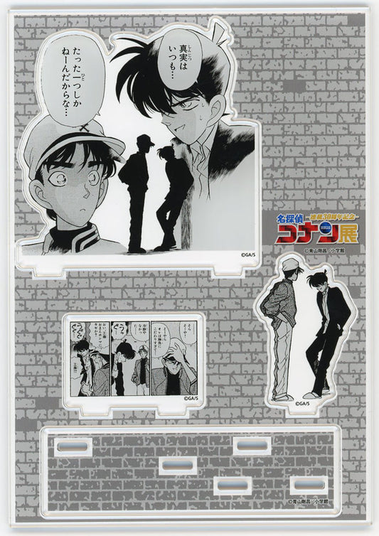 Shinichi Kudo Hattori Heiji Detective Conan Comic Acrylic Stand 30th Anniversary Detective Conan Exhibition Limited Acrylic Stand [USED]