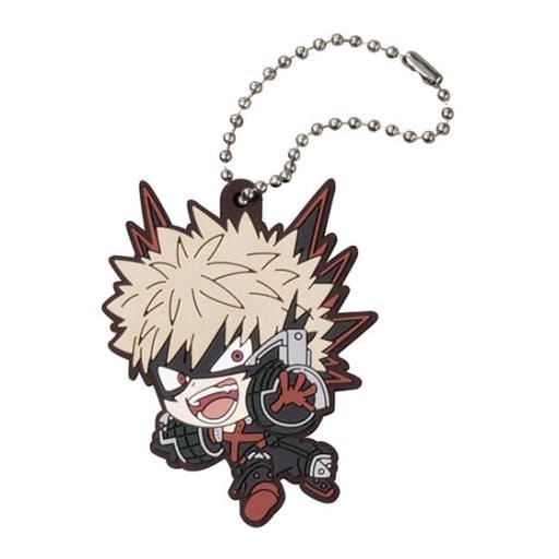 My Hero Academia Katsuki Bakugo Capsule Rubber Mascot 2 Keychains [USED]