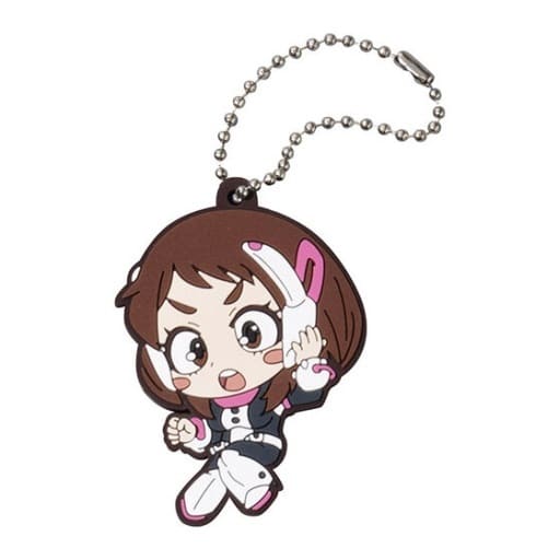 My Hero Academia Ochaco Uraraka Capsule Rubber Mascot 2 Keychains [USED]