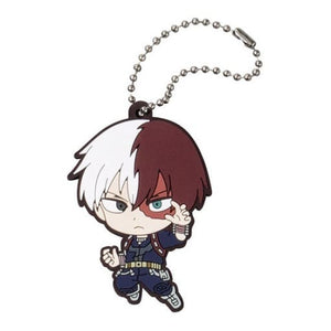 Shoto Todoroki My Hero Academia Capsule Rubber Mascot 02 Key Chain [USED]