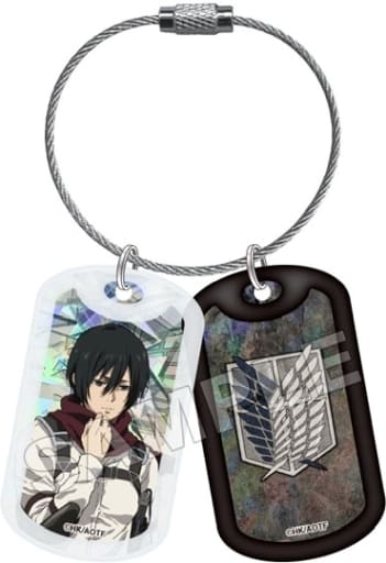 Mikasa Ackerman Attack on Titan The Final Season Dog Tag Style Key Chain Key Chain [USED]
