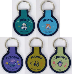 Hawks, etc. My Hero Academia Trading Embroidery Key Chain JF2024 Ver. Jump Festa 2024 Limited All 5 Types Set Key Chain [USED]