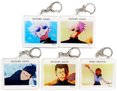 Satoru Gojo, etc. Jujutsu Kaisen Kaigyoku Gyokusetsu Acrylic Key Chain Mappa Tsutaya Limited All 5 Types Set Key Chain [USED]